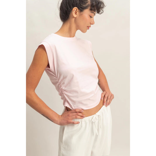 The Blush Sculpt Ruched Tank