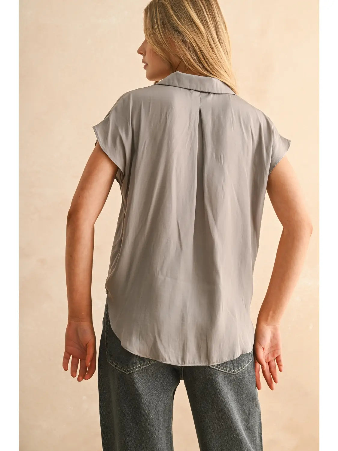 Harper Cap Sleeve Button Down