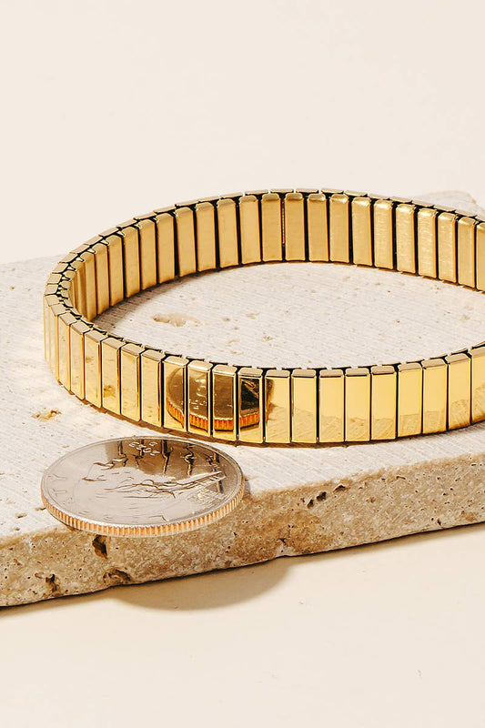 Gold Metallic Elastic Bracelet