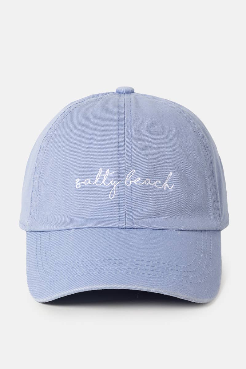 Salty Beach Embroidery baseball hat