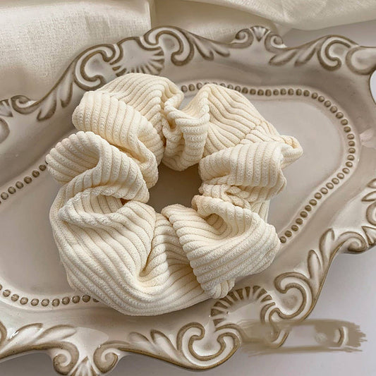 White and Cream Hair Scrunchies