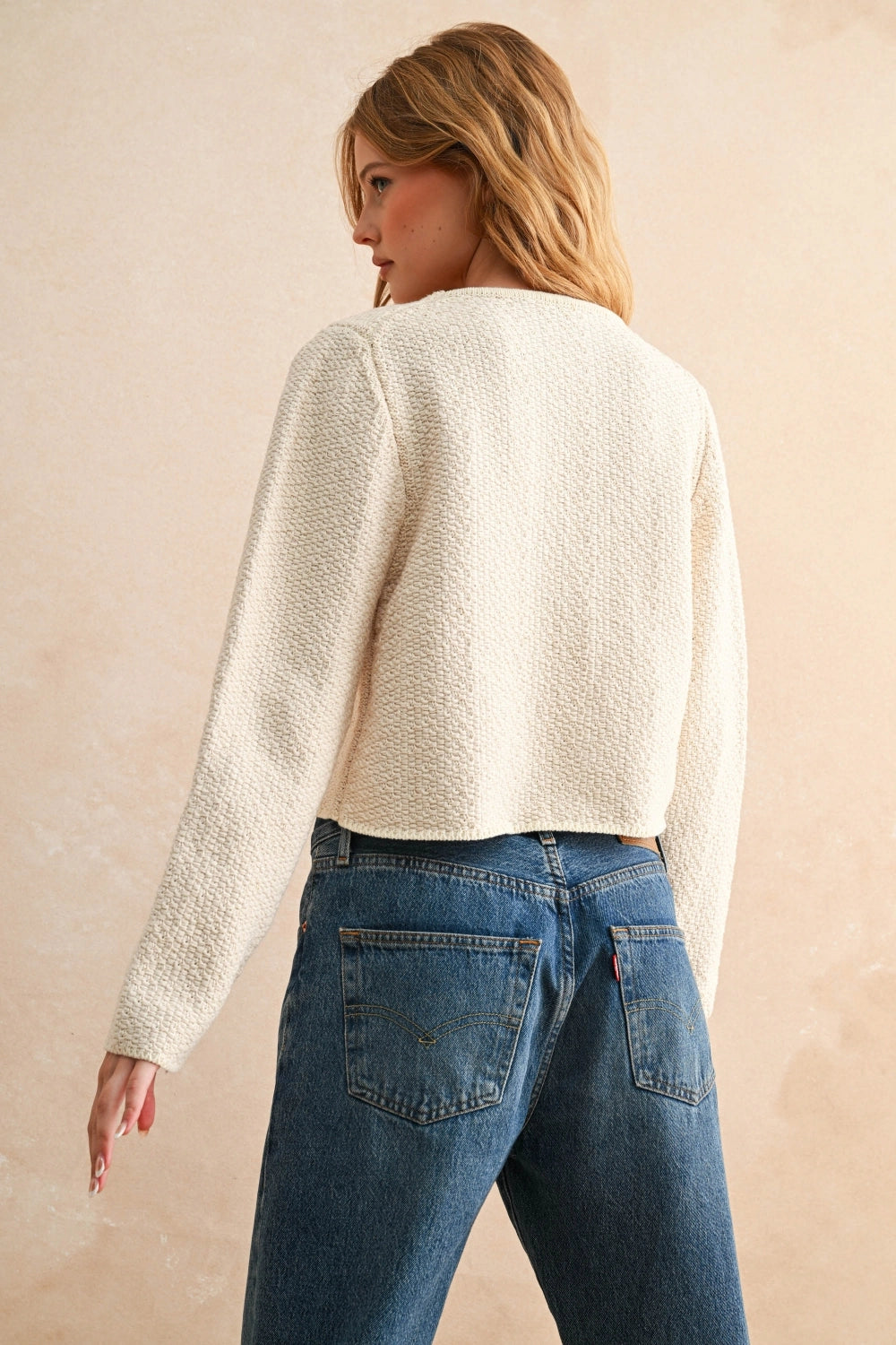Tie Front Long Sleeve Cardigan