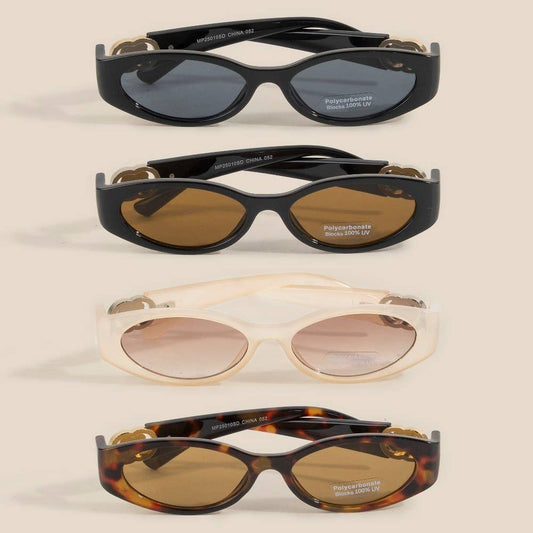 Narrow Oval Sunglasses