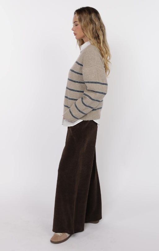 Hudson Two Toned Stripe Sweater