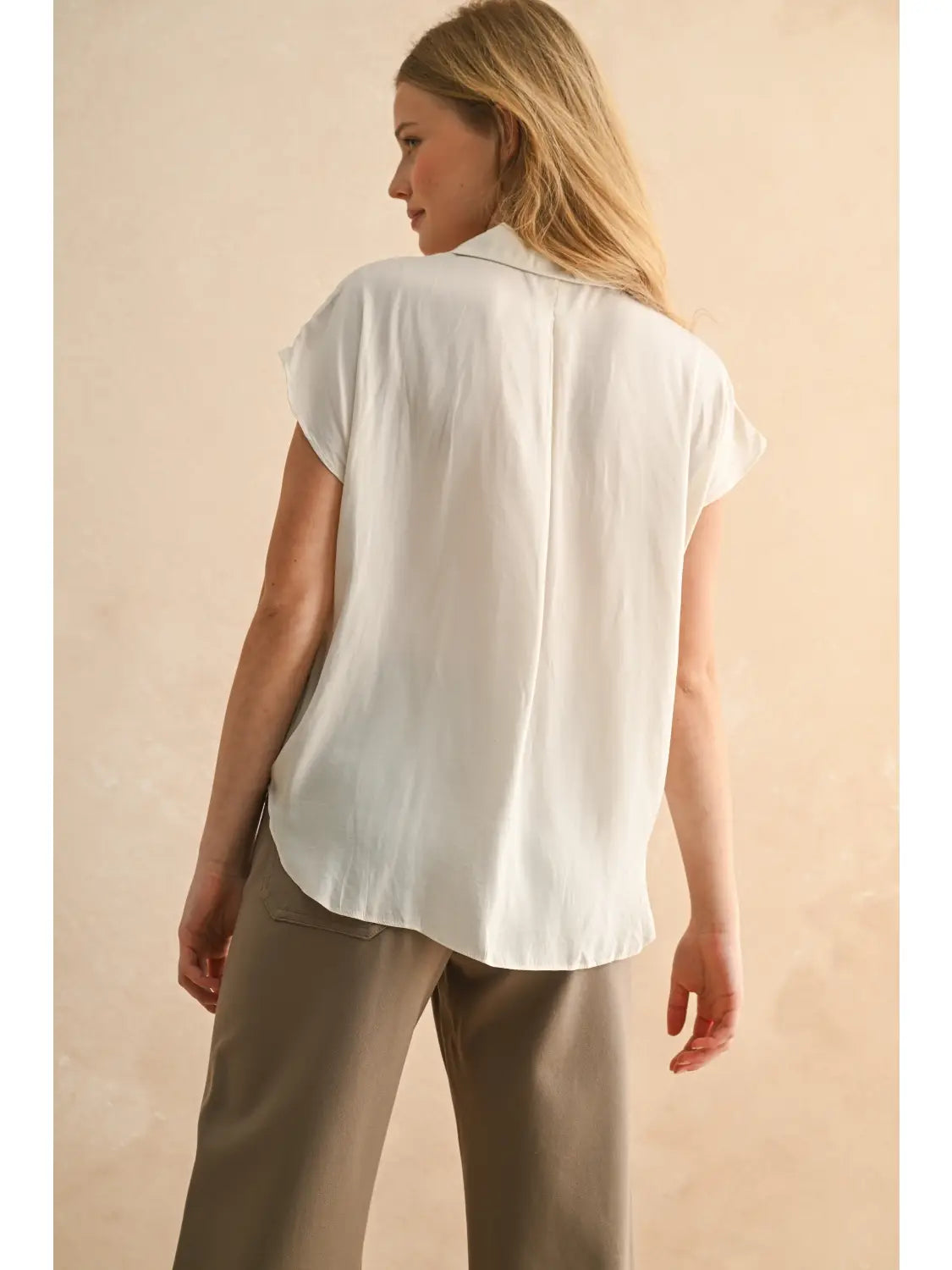 Harper Cap Sleeve Button Down
