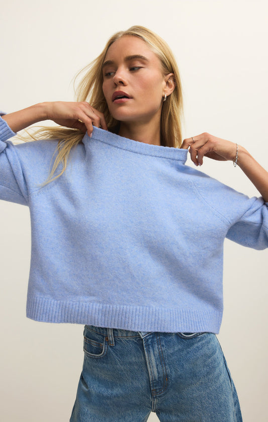Z Supply Coming up Sweater in Blue Light