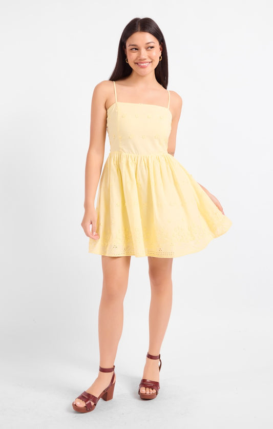 Beachglass Embroidered Mini Dress