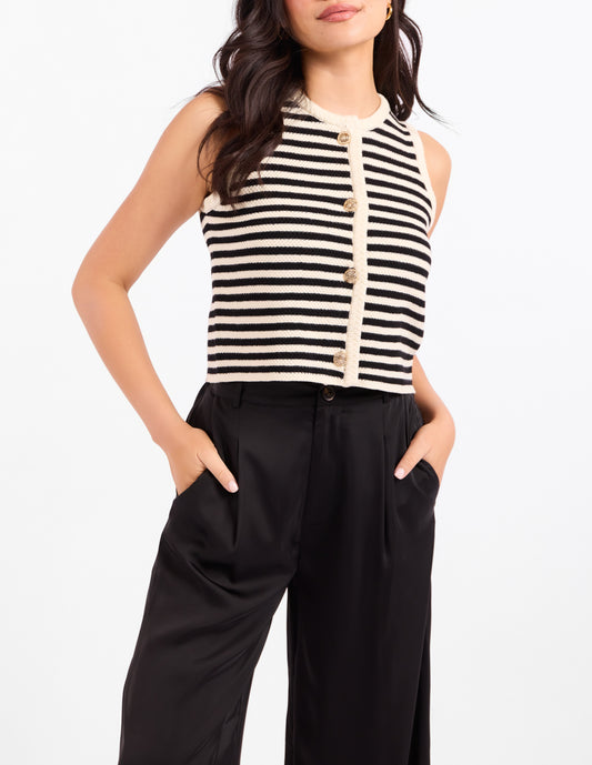 Manon Striped Sweater Vest