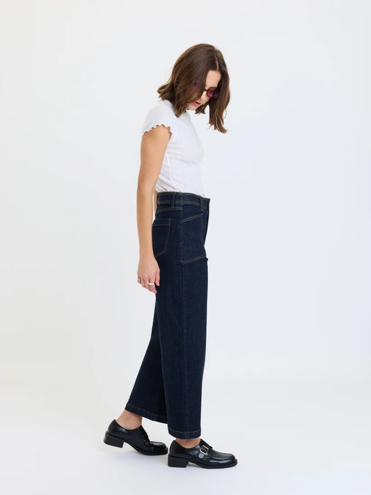 Valley Girl High Rise Patch Pocket Wide Ankle