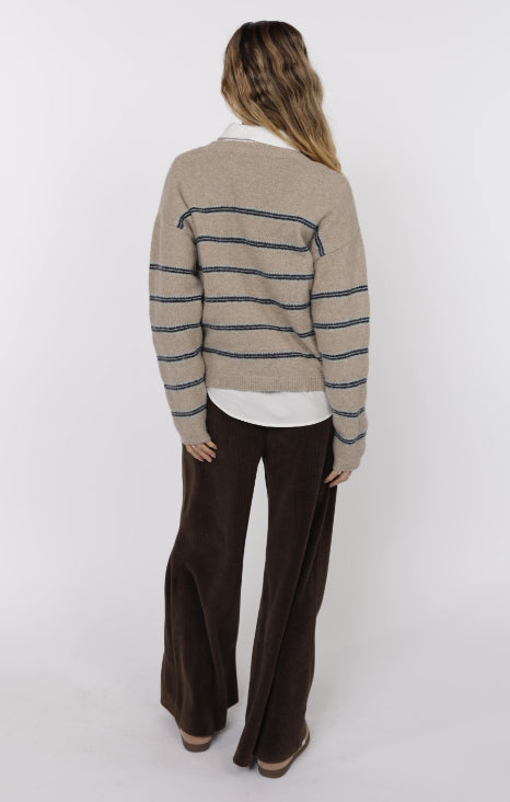 Hudson Two Toned Stripe Sweater