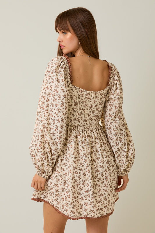 Mabel Brown Floral Dress