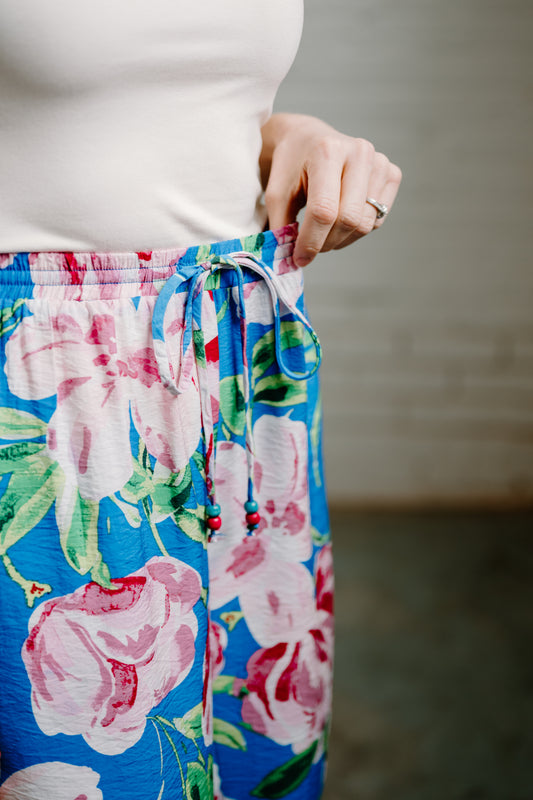 Technicolor Elastic Waist Pants