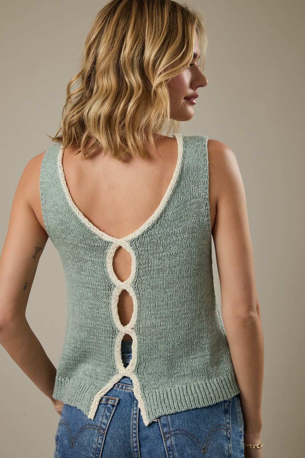 Sage Breeze Knit Tank