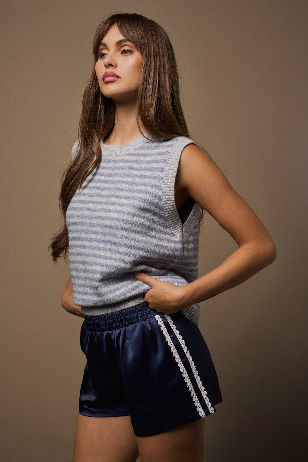 Sloane Striped Sweater Vest