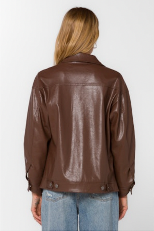 Echo Faux Leather Boyfriend Jacket
