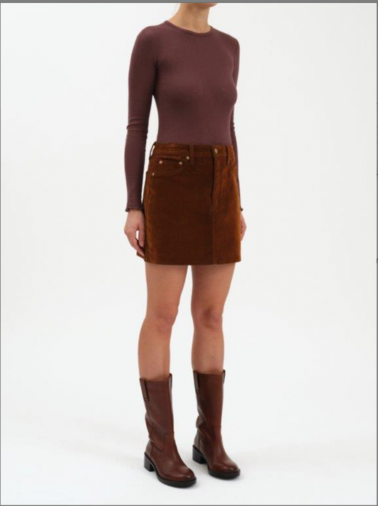 Stash Skirt in Cognac