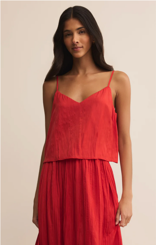 Fiore Crinkle Satin Tank
