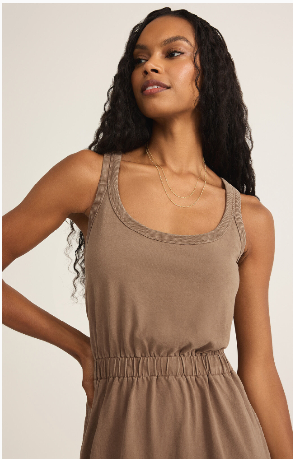 Keegan Jersey Denim Mini Dress