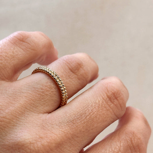Double Beaded Band Ring