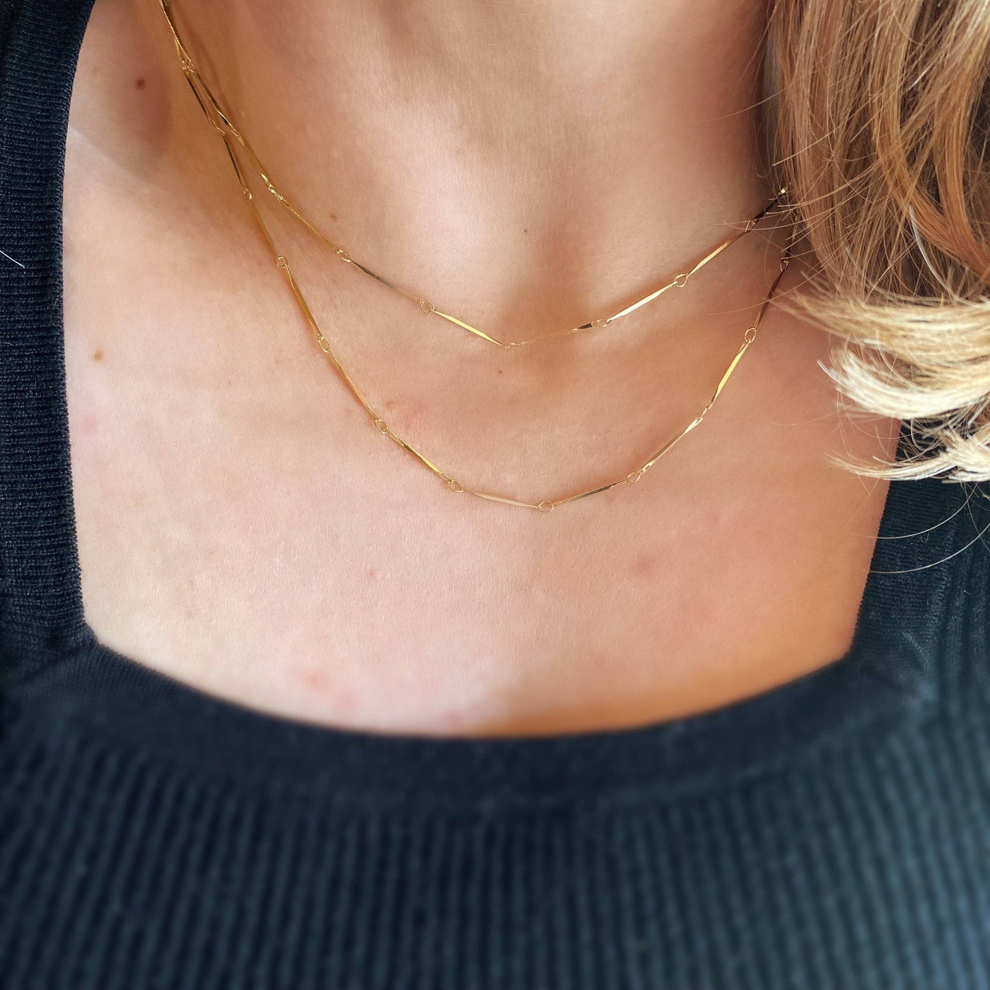 Diamond Cut Straw Chain