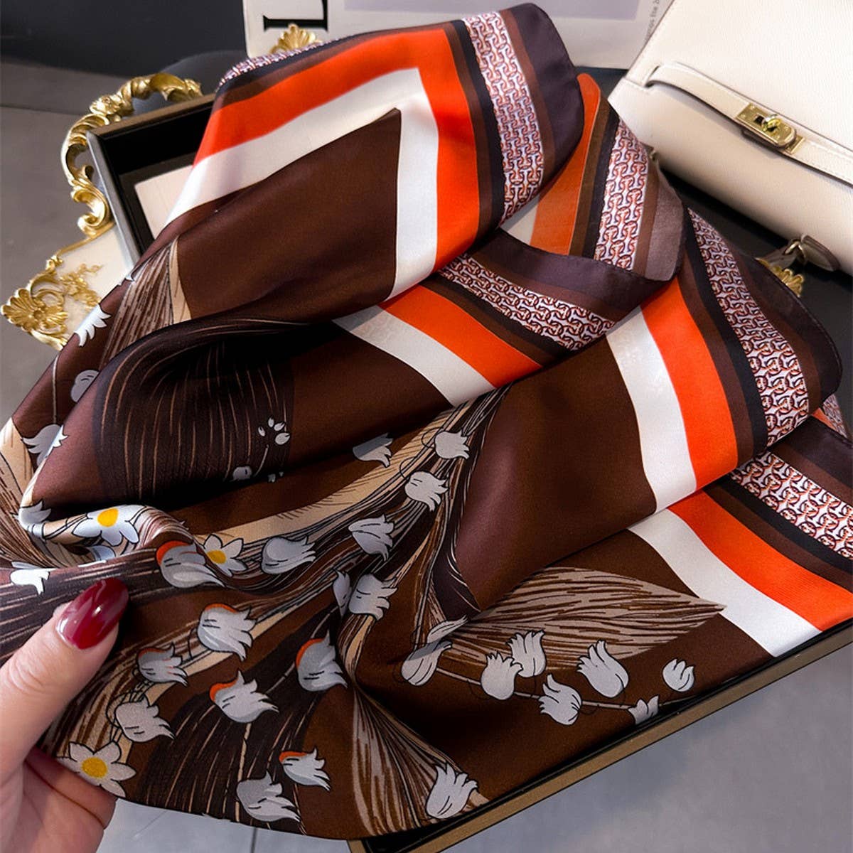 The Vienna Silk Pattern Scarf