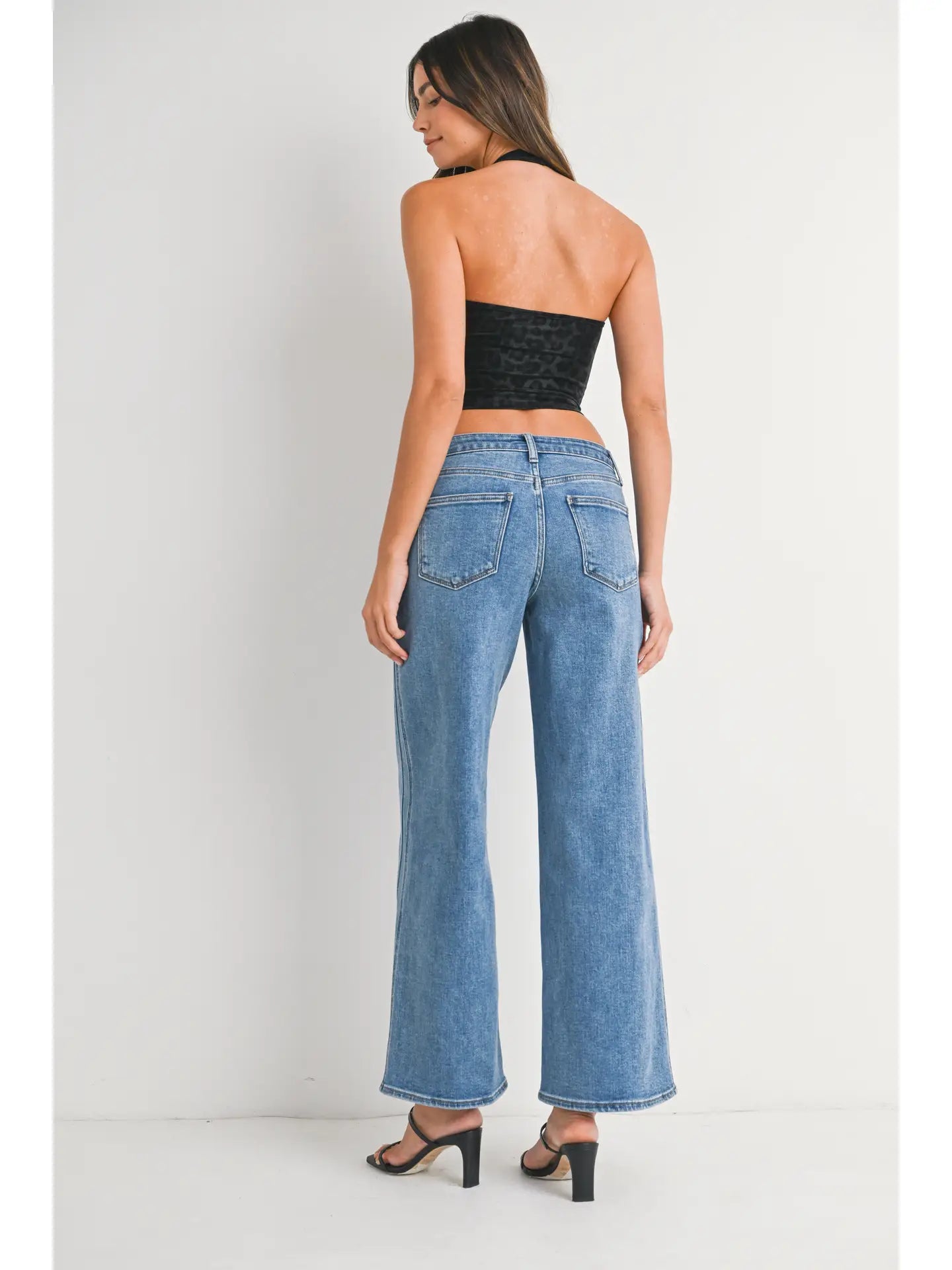 JBD Seamed Wide Leg in Medium Denim