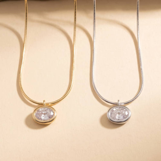 Oval Pendant Necklace