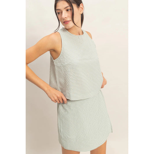 The Picnic Check Cropped Tank