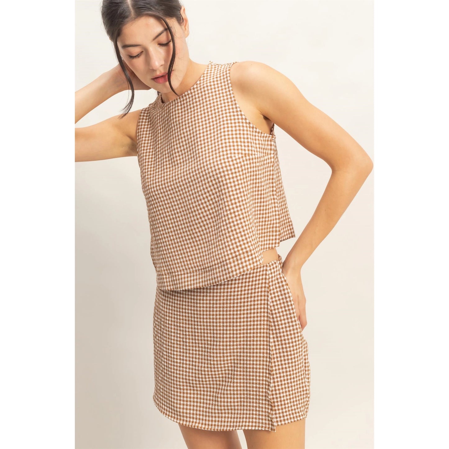 The Picnic Check Cropped Tank