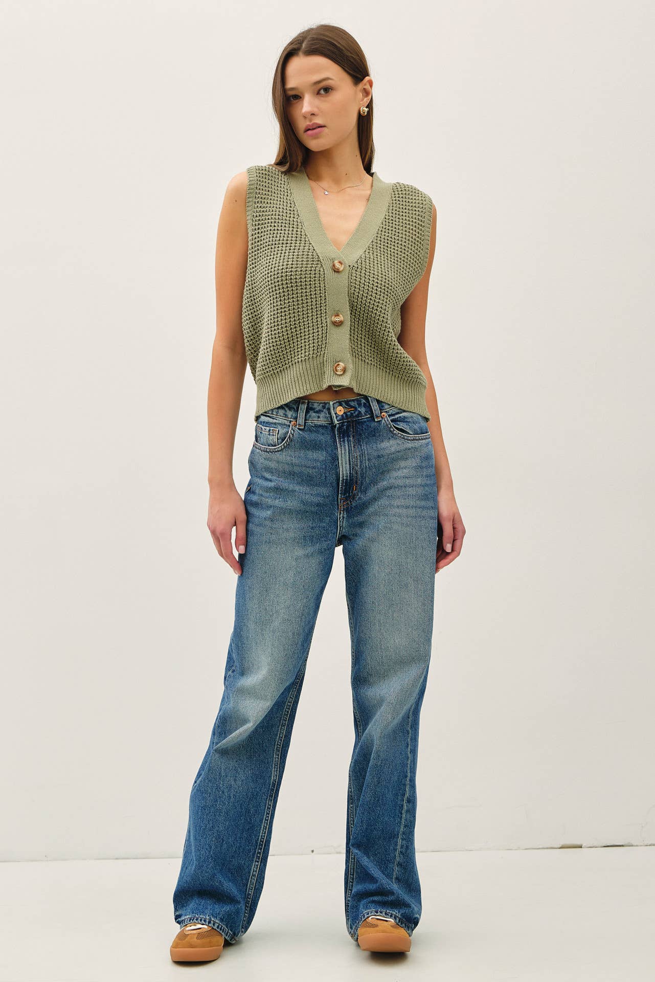 Daphne Waffle Knit Vest
