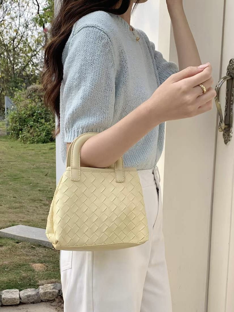 The Woven Mini Top-Handle Bag