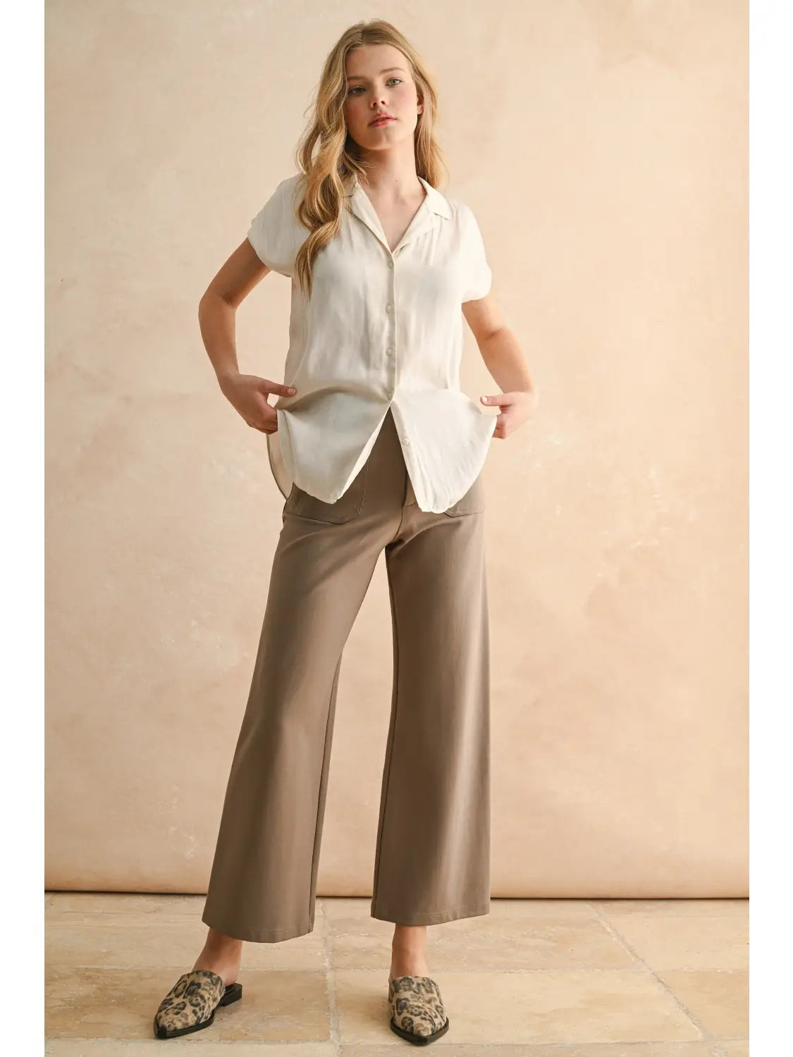 Harper Cap Sleeve Button Down