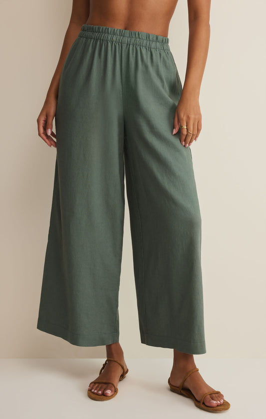 Z Supply Scout Linen Pant in Everglade