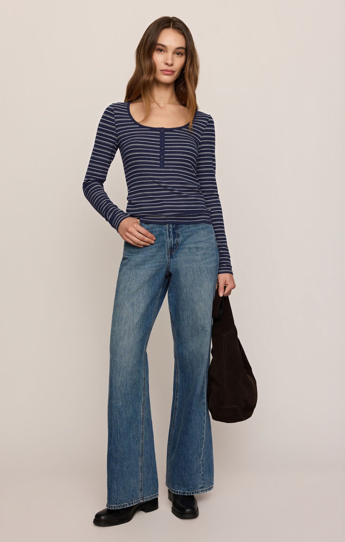 Z Supply Andie Striped Henley Top