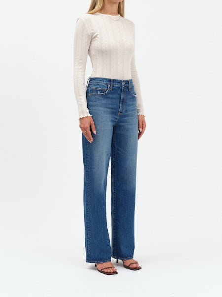 City Straight High Rise In Bright Blue