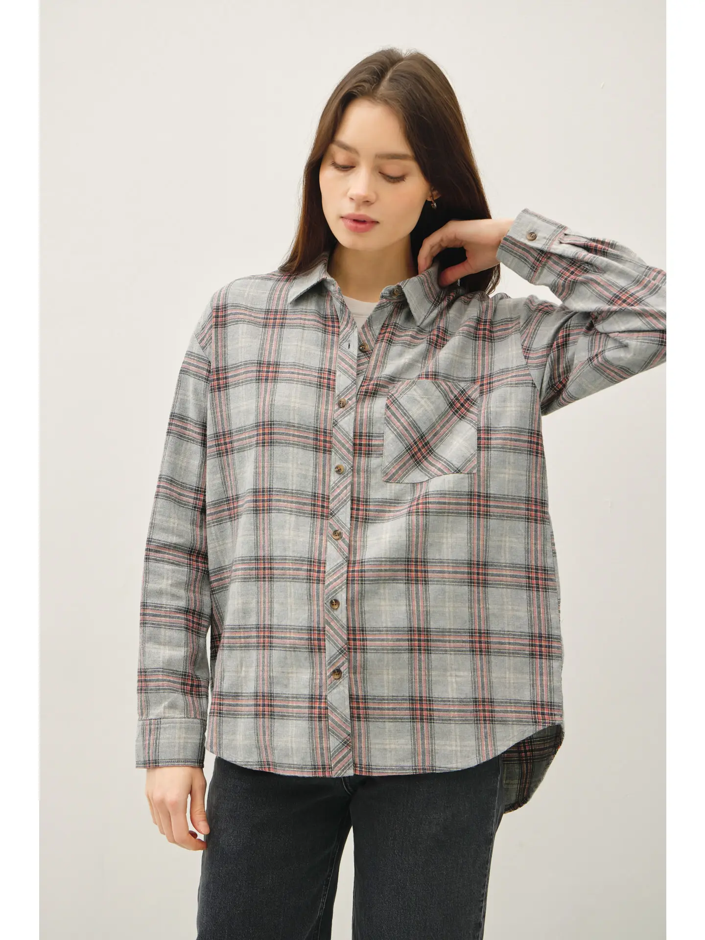 Classic Plaid Long Sleeve Button Up