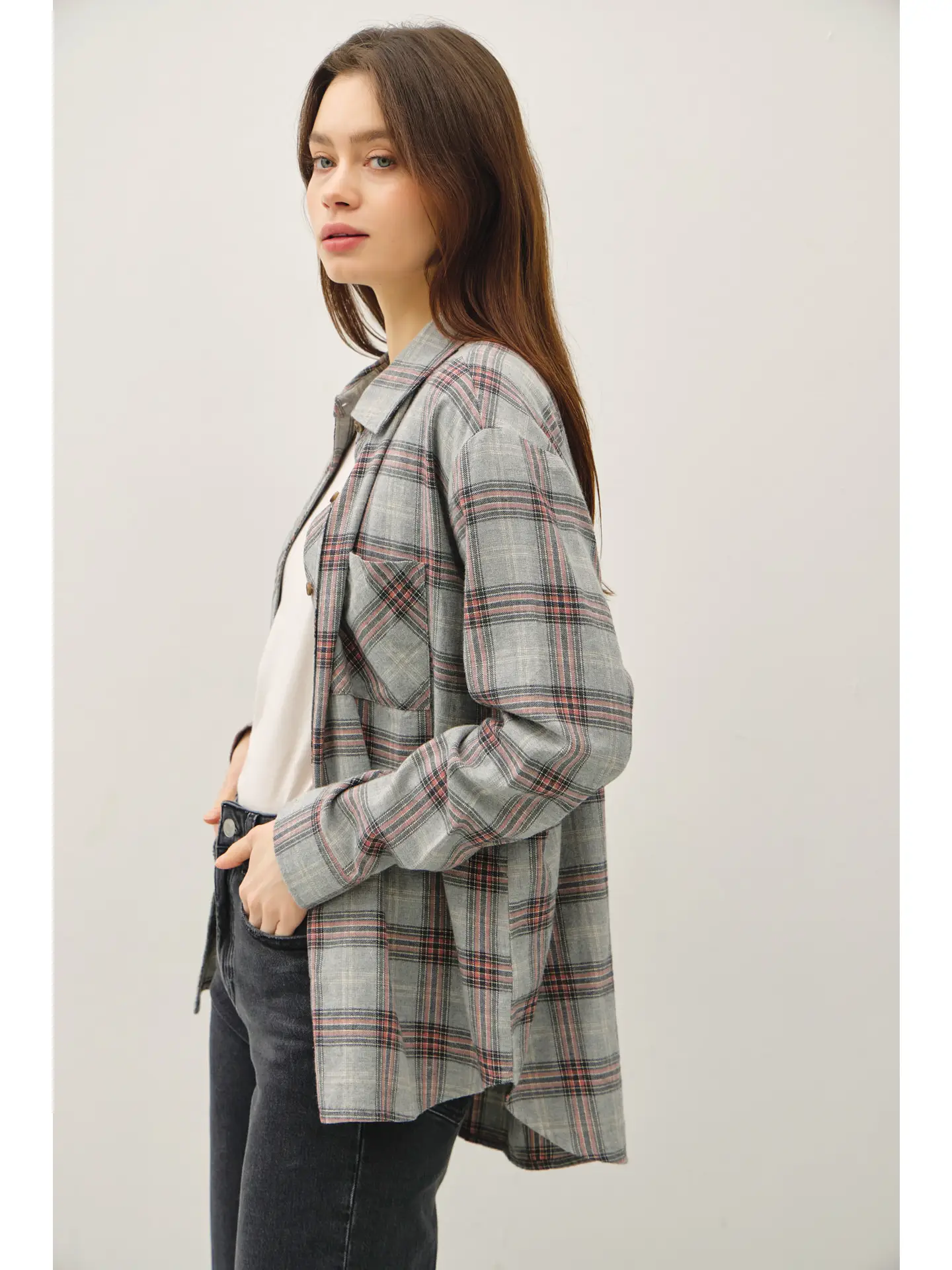 Classic Plaid Long Sleeve Button Up