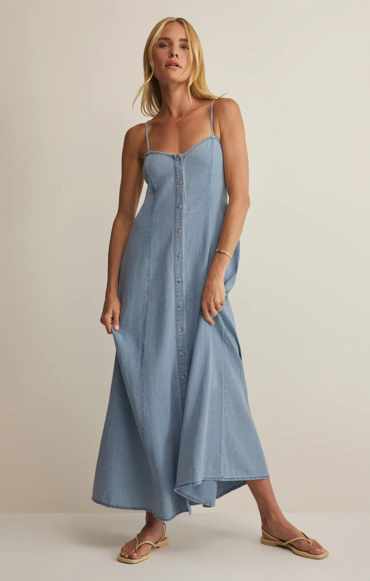 Z Supply Angel Eyes Chambray Midi Dress