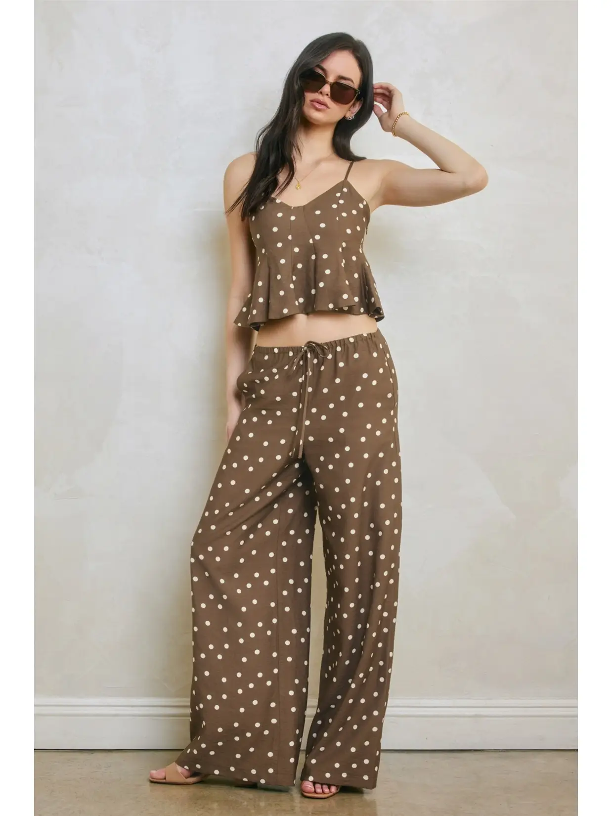 Mocha Polka Dot Pants