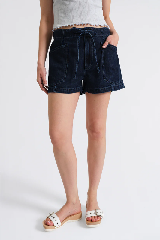 DAZE Catalina Drawstring Short in Blue Mood