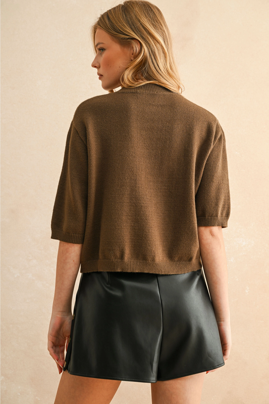 Short Sleeve Sweater Top