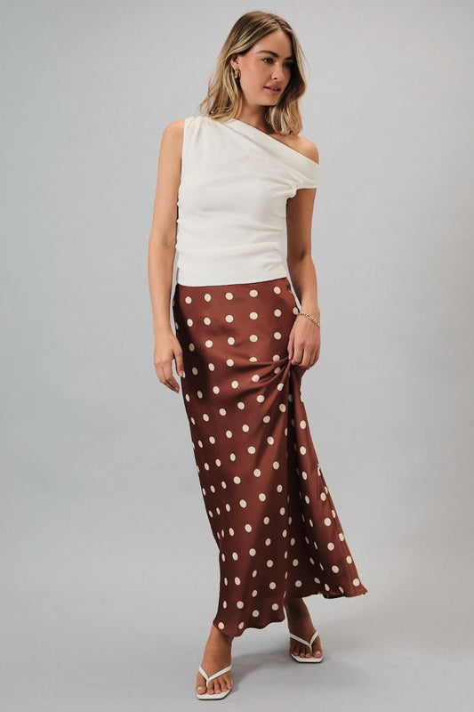 Dotty Satin Skirt