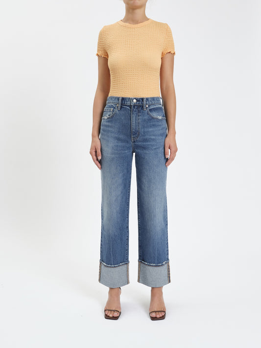 Eastside High Rise Cuffed Denim in Crush Hour