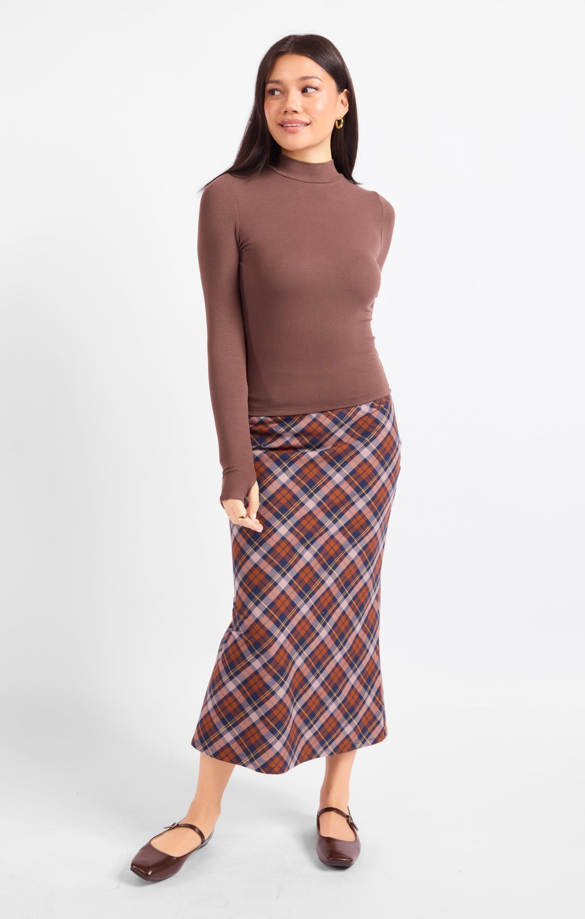 Ronan Knit Top in Brown