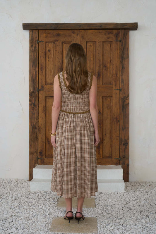 Sienna Plaid Midi Dress