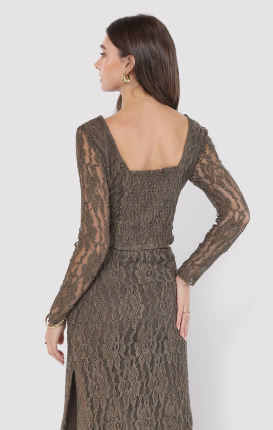 Low Lights Lace Crop Top