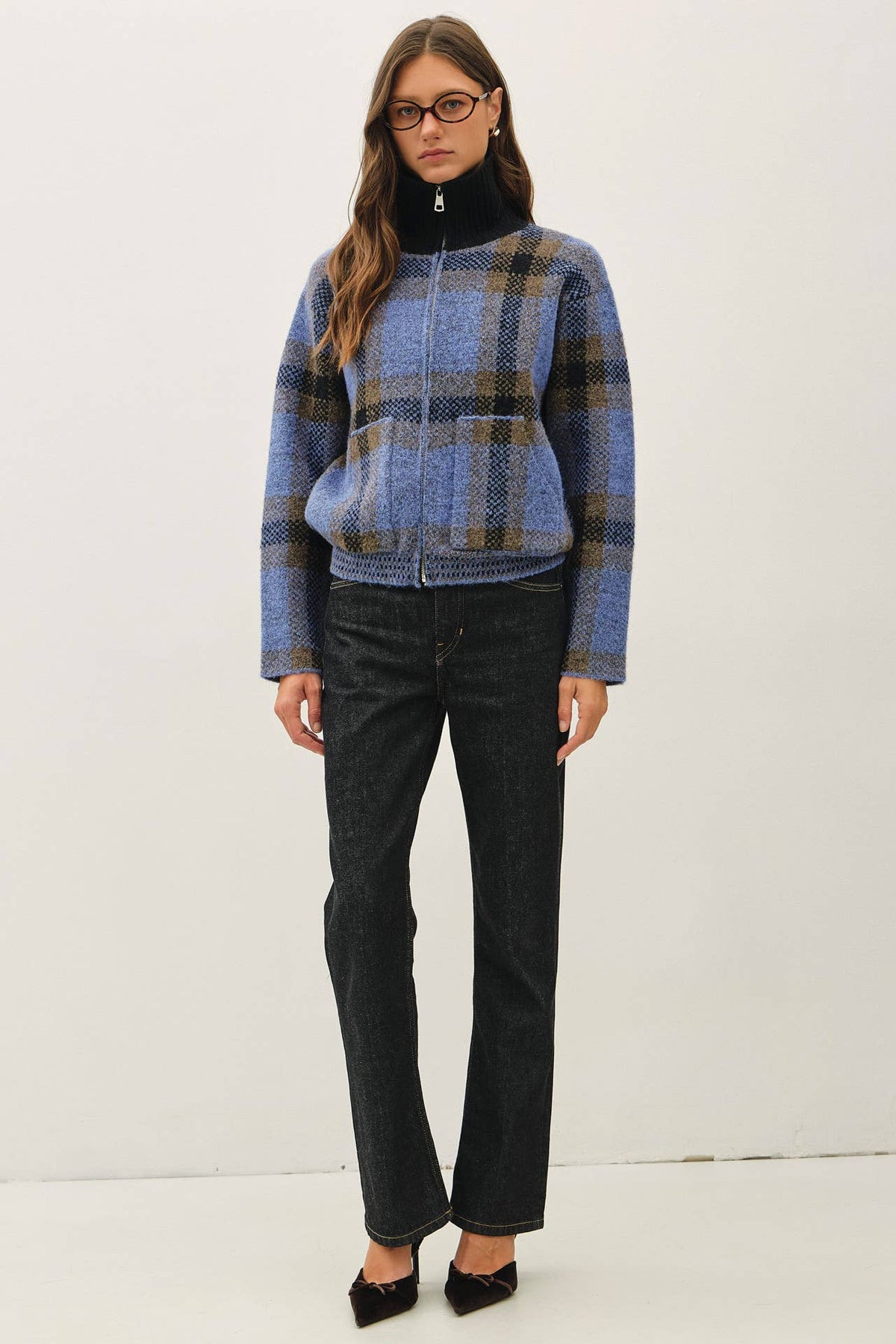 Cozy Check Zip Jacket