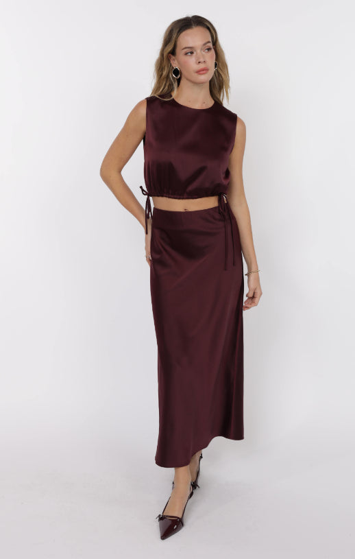 Deep Trance Tank Crop With Side Ties