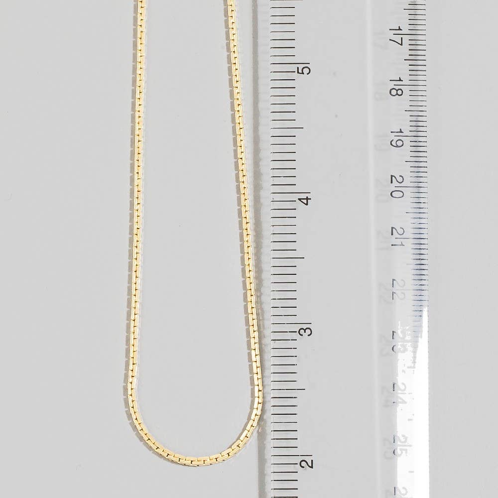 Dainty Box Chain Necklace