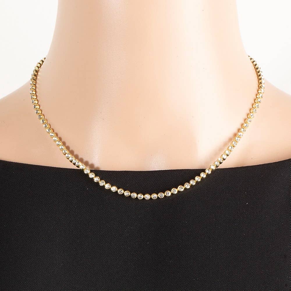 Gold Dipped Tennis Chain Necklace